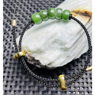 Vòng tay ngũ điếu đá ngọc bích nephrite tự nhiên HANMYNGHE
