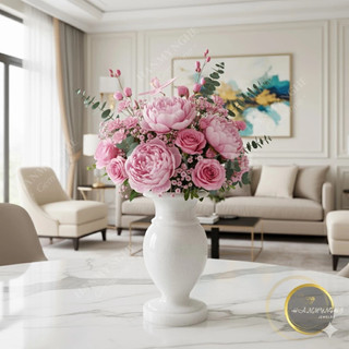 Lọ hoa đá tự nhiên nguyên khối cao 30cm nặng 7kg HANMYNGHE