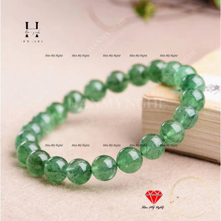 Vòng tay đá thạch anh dâu tây xanh HANMYNGHE