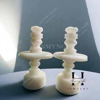 Cặp chân đèn đá non nước tự nhiên HANMYNGHE