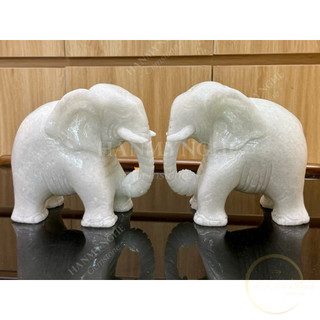 Voi đá non nước tự nhiên nguyên khối 19cm HANMYNGHE
