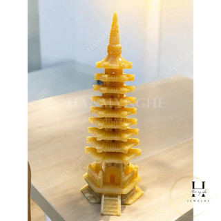Tháp văn xương đá ngọc hoàng long cao 39cm HANMYNGHE