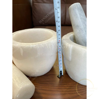 Cối đá non nước 14.5 cm tự nhiên nguyên khối  kèm chày HANMYNGHE