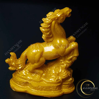 Tượng con ngựa (ngọ) màu vàng 10cm HANMYNGHE