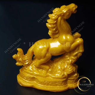Tượng con ngựa (ngọ) màu vàng 10cm HANMYNGHE