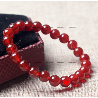 Vòng tay đá mã não đỏ 8mm HANMYNGHE