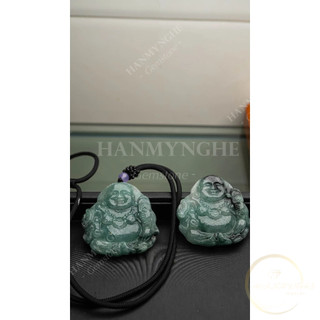 Mặt dây chuyền di lặc đá ngọc cẩm thạch tặng kèm dây đeo HANMYNGHE