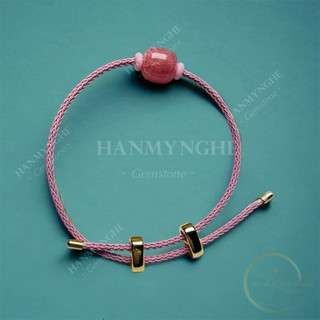 Vòng tay lu thống đá đào hoa HANMYNGHE
