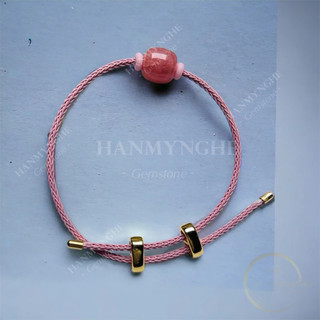 Vòng tay lu thống đá đào hoa HANMYNGHE