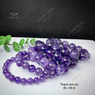 Vòng tay phong thuỷ đá thạch anh tím tự nhiên HANMYNGHE