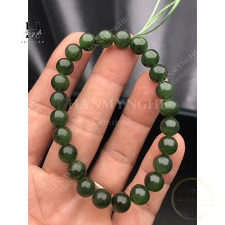 Vòng tay đá ngọc nephrit 7.5mm HANMYNGHE
