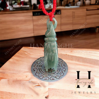 Mặt dây bàn tay phật đá lam ngọc HANMYNGHE