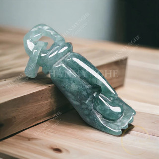 Mặt dây bàn tay phật đá lam ngọc HANMYNGHE
