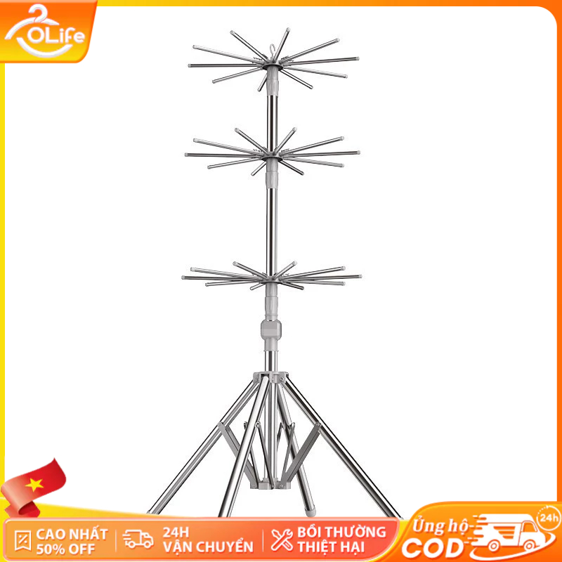 𝐎𝐥𝐢𝐟𝐞Cây Sào Phơi Quần Áo Cho Bé Giá Treo Quần Áo Inox 304 Cây Phơi Đồ Cho Bé