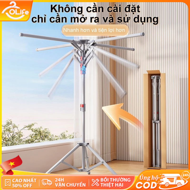 𝐎𝐥𝐢𝐟𝐞Giàn Phơi Quần Áo  Inox Sào Treo Đồ Thông Minh Gấp Gọn Giá Treo Đồ Cao Cấp