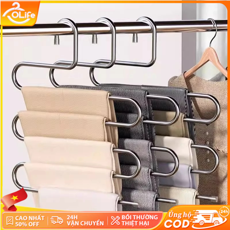 𝐎𝐥𝐢𝐟𝐞 Móc treo quần chuyên dụng Đa Năng giá treo quần INOX Giá treo quần hình chữ S Móc treo quần chuyên dụng