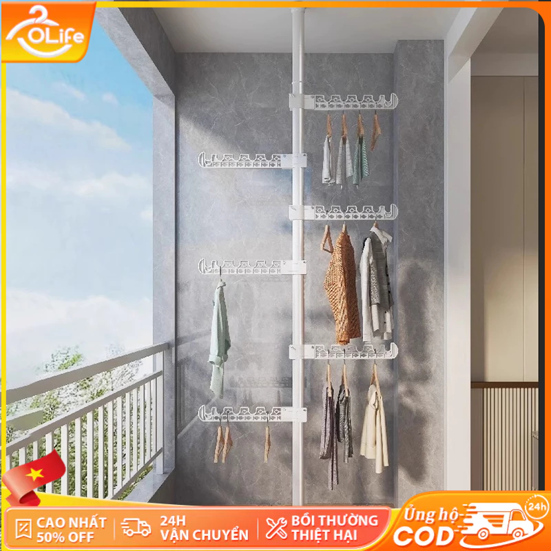 𝐎𝐥𝐢𝐟𝐞 Thanh Treo Không Cần Khoan Giá Treo Quần Áo Dung Tích Lớn Giá Treo Quần Áo Đẹp