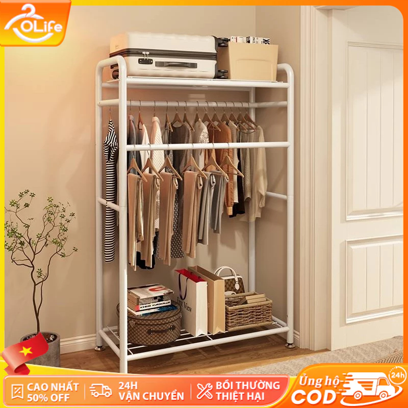 𝐎𝐥𝐢𝐟𝐞 Kệ Treo Quần Ao Phẩm Chất Cao Giá Treo Quần Áo Đa Năng Sào Phơi Đồ Loại Đơn Giản Chắc Chắn