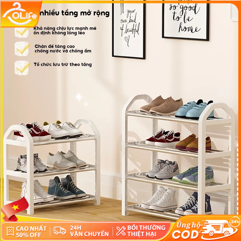 𝐎𝐥𝐢𝐟𝐞 Kệ Giày Dép Tiết Kiệm Không Gian Kệ Để Giày Dép 3~5 Tầng Kệ Giày Chịu Tải Mạnh