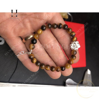 Vòng tay đá mix charm bạc HANMYNGHE
