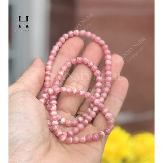 Vòng tay đào hoa 6 mm quấn 3 vòng