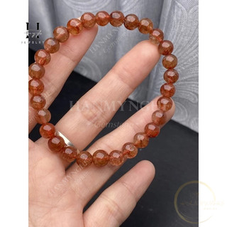 Vòng tay đá thạch anh tóc đỏ 7mm HANMYNGHE