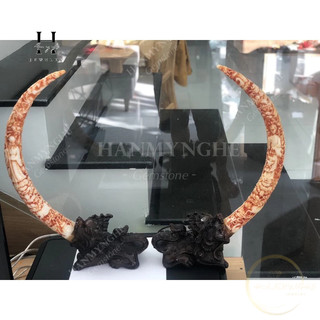 Cặp ngà bột đá non nước cao 45 cm HANMYNGHE