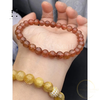 Vòng tay đá thạch anh tóc đỏ 7mm HANMYNGHE
