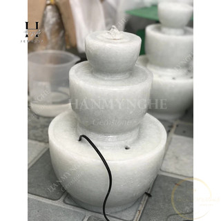 Phong thuỷ luân đá non nước giá xưởng 35 cm kèm bơm nước HANMYNGHE