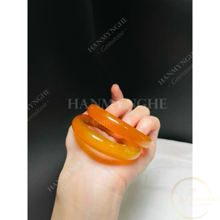 Vòng tay đá mã não vàng tự nhiên chất đá trong HANMYNGHE
