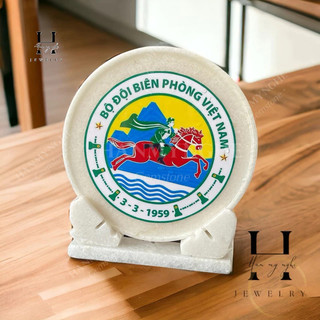 Đĩa đá in hình bộ đội biên phòng 20 cm HANMYNGHE