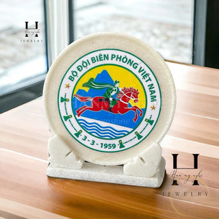 Đĩa đá in hình bộ đội biên phòng 20 cm HANMYNGHE