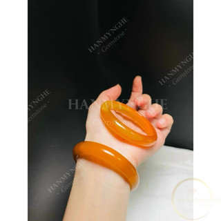 Vòng tay đá mã não vàng tự nhiên chất đá trong HANMYNGHE