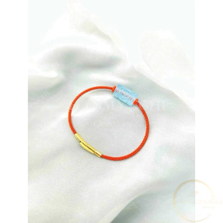 Vòng tay lu thống đá aquamarine chạm kim tiền HANMYNGHE