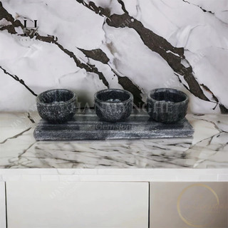Bộ 3 ly nước thờ đá non nước HANMYNGHE