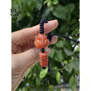 Vòng tay đồng điếu tài lộc mix hồ ly đá ngọc cẩm thạch HANMYNGHE