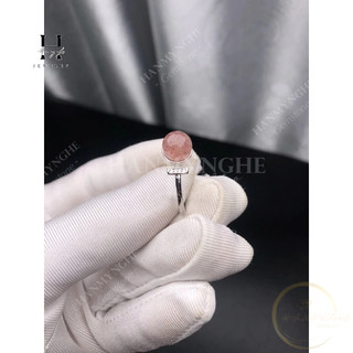 Nhẫn đá thạch anh hồng freesize HANMYNGHE