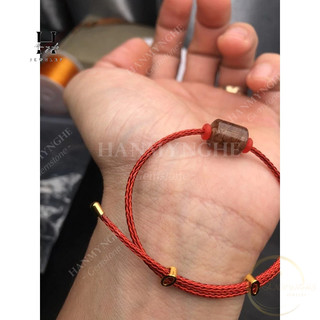 Vòng tay lu thống đá thạch anh tóc nâu HANMYNGHE
