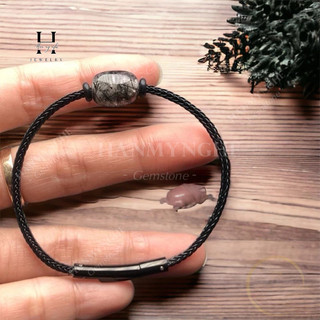 Vòng tay lu thống thạch anh tóc đen HANMYNGHE