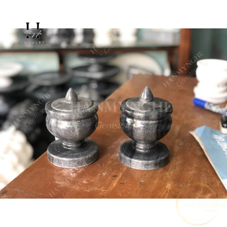 Cặp ly nước thờ đá non nước màu đen HANMYNGHE