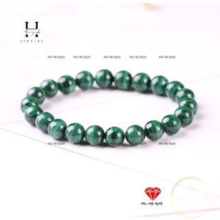 Vòng tay phong thủy lông công malachite 8mm