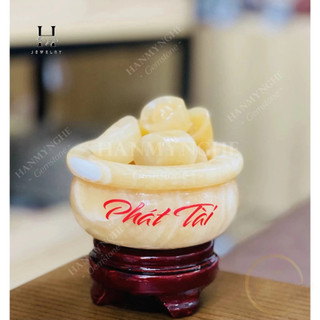 Bát tụ bảo đá ngọc hoàng long 10cm nguyên khối HANMYNGHE