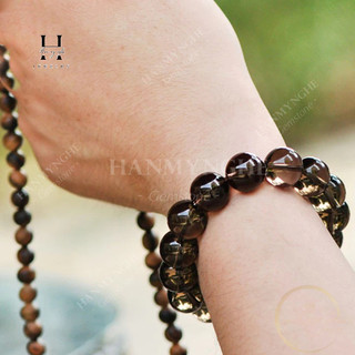 vòng tay phong thủy khói 16mm( Mệnh Kim & Mệnh Hoả )