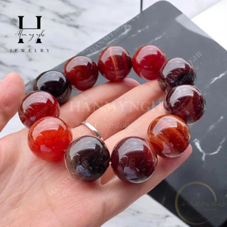 Vòng tay đá mã não tự nhiên 20mm HANMYNGHE
