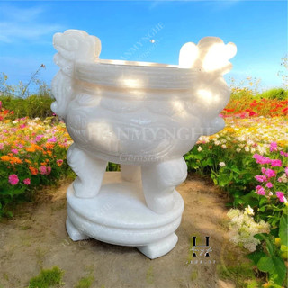 Lư hương công giáo cao 35 cm đk bụng 22 cm đá non nước tự nhiên HANMYNGHE