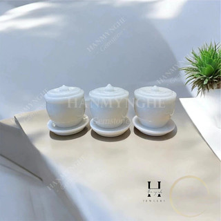 Bộ 3 hũ muối gạo nước trên bàn thờ HANMYNGHE