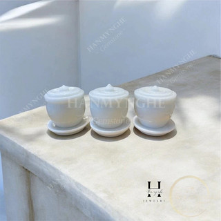 Bộ 3 hũ muối gạo nước trên bàn thờ HANMYNGHE