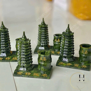 Tháp văn xương bút đá ngọc spentine HANMYNGHE