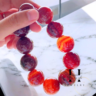 Vòng tay đá mã não tự nhiên 20mm HANMYNGHE