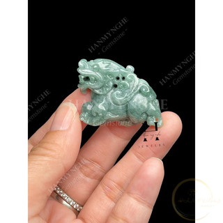Mặt dây chuyền kỳ lân đá lam ngọc tặng kèm dây đeo cao cấp HANMYNGHE